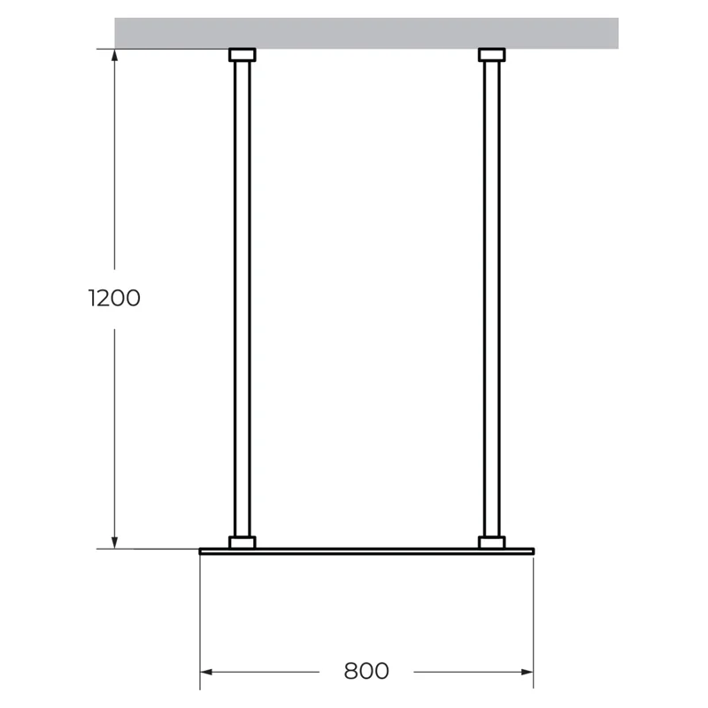 Душевая перегородка CEZARES LIBERTA-L-2-80-120-BR-Cr