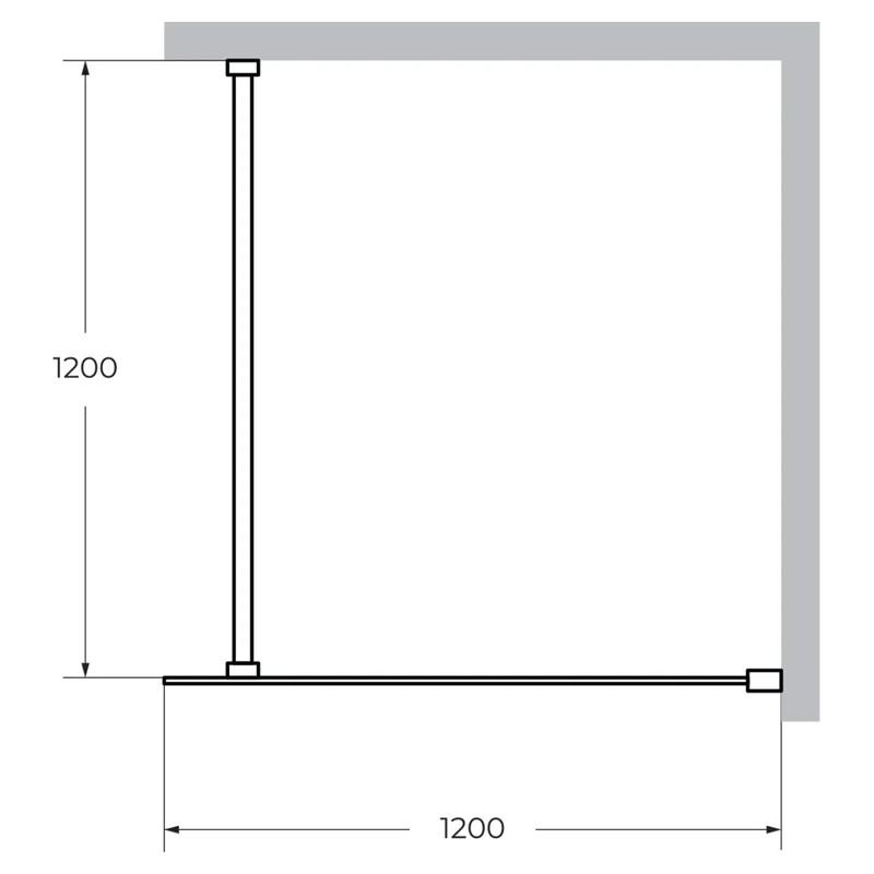 Душевая перегородка CEZARES LIBERTA-L-1-120-120-C-Cr