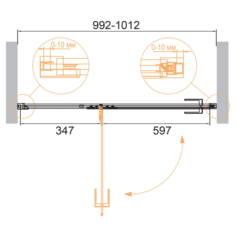 Душевая дверь CEZARES BELLAGIO-B-12-100-C-BORO