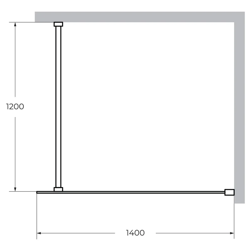 Душевая перегородка CEZARES LIBERTA-L-1-140-120-C-Cr