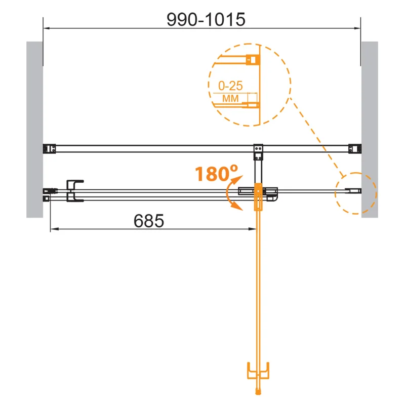 Душевая дверь CEZARES VALVOLA-B-1-100-C-Cr