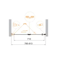 Душевая дверь CEZARES ECO-O-BS-12-80-C-Cr