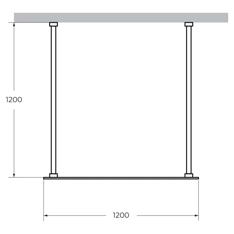 Душевая перегородка CEZARES LIBERTA-L-2-120-120-GR-Cr