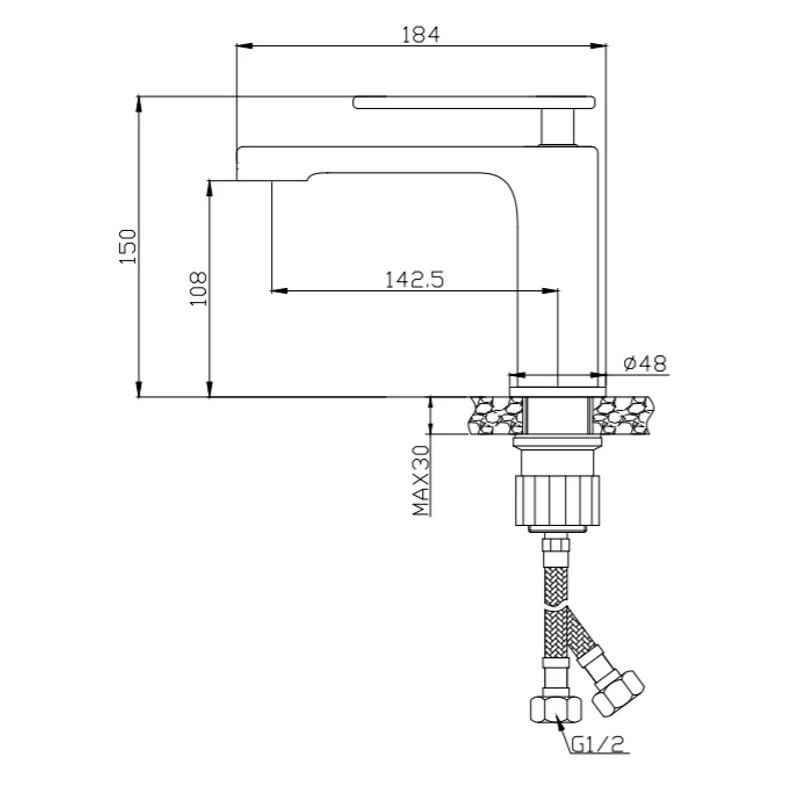 Смеситель для раковины Cezares MOMENTO-LS-01-W0