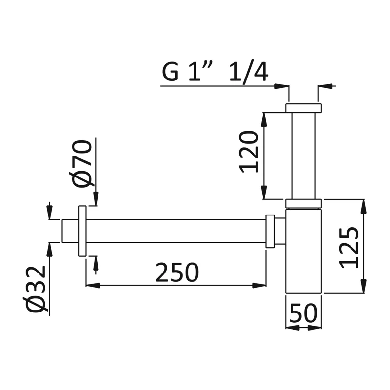Сифон для раковины Cezares CZR-B-SMQ-NOP