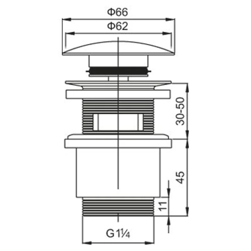 Донный клапан с переливом Cezares CZR-SAT5-01