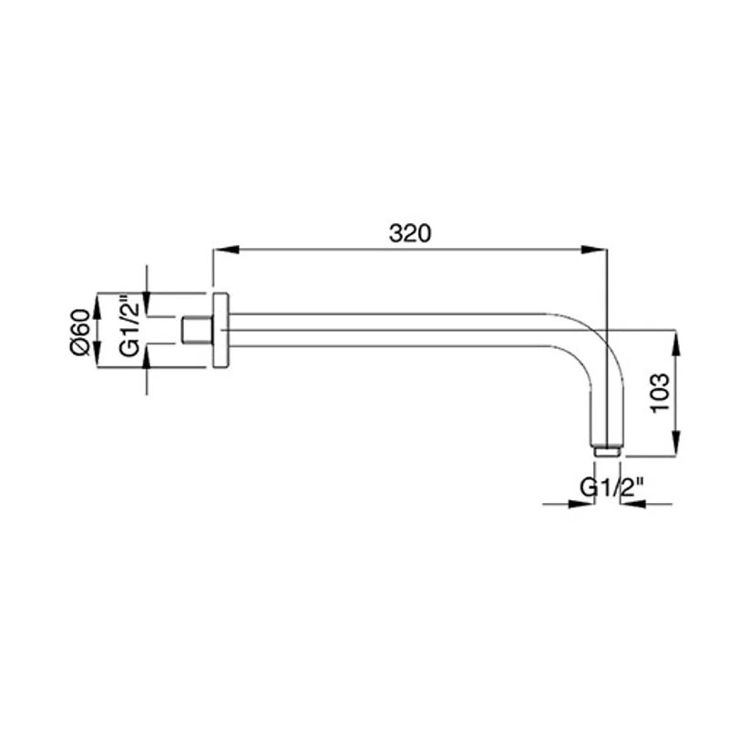 Излив для душа Cezares CZR-U-TDA-30-02
