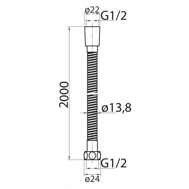 Душевой шланг Cezares CZR-U-FBV-200-03/24