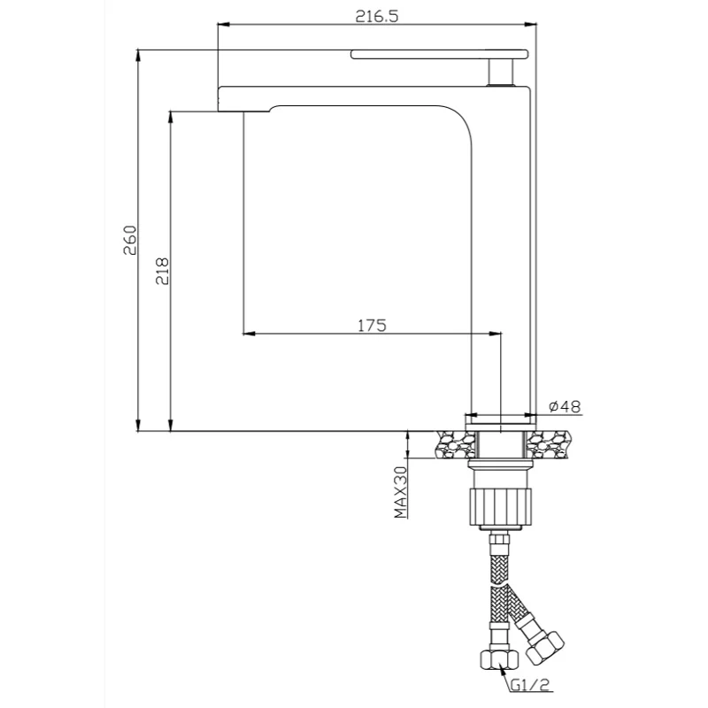 Смеситель для накладной раковины Cezares MOMENTO-LC-01-W0