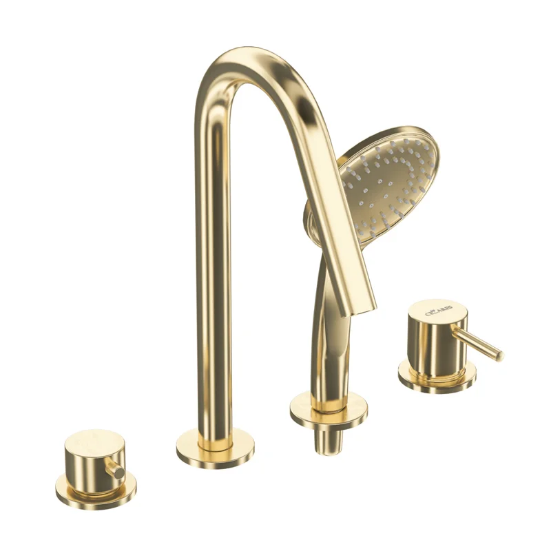 Смеситель на борт ванны Cezares LEAF-BVDM4-L-SR