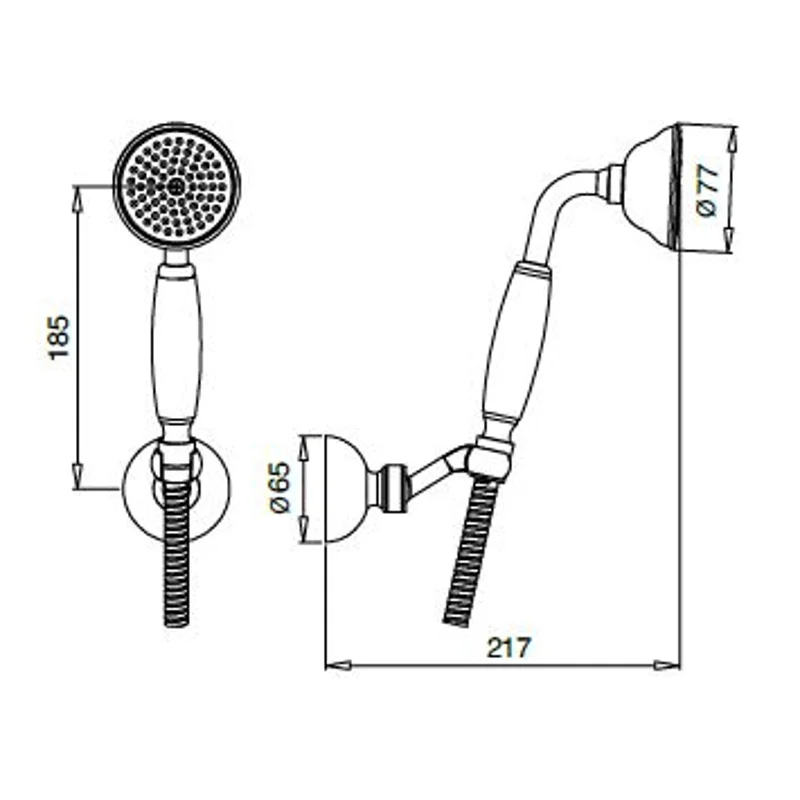 Душевой гарнитур Cezares Royal Palace CZR-KD-03/24-Bi Золото 24 карат
