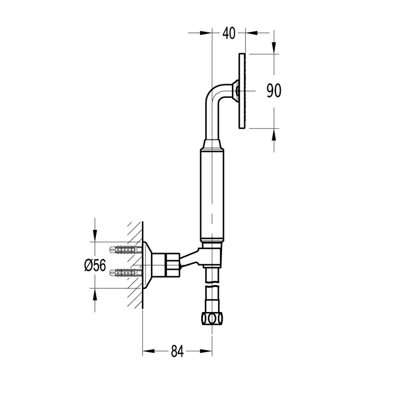 Ручной душ со шлангом и держателем Cezares ECO-KD-01