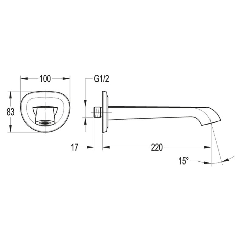 Излив для ванны Cezares LIBERTY-F-SC-01