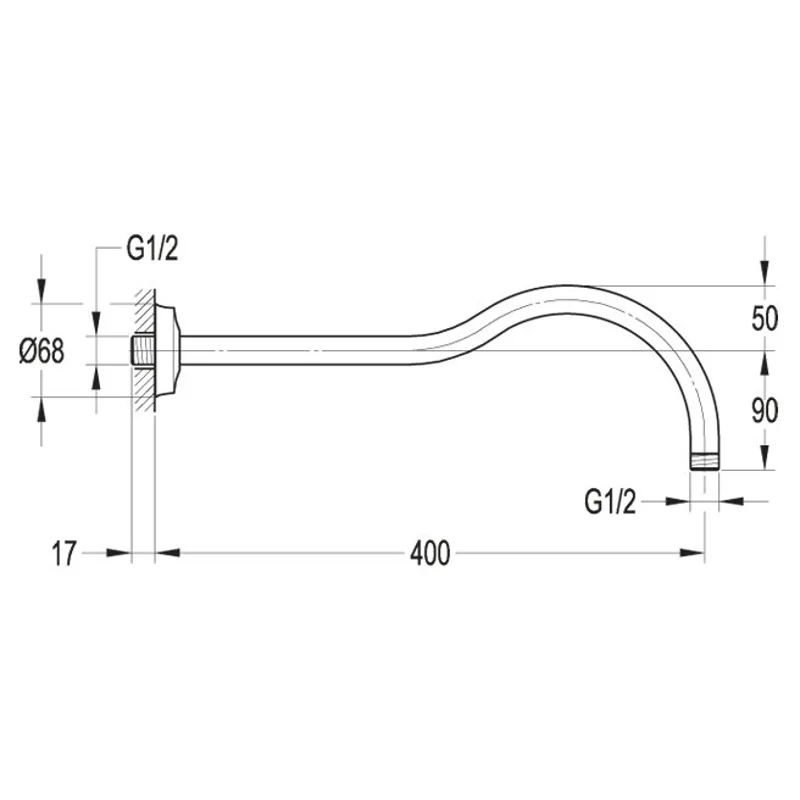 Излив для душа Cezares CZR-F-TDA6-01