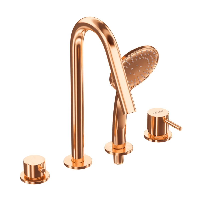 Смеситель на борт ванны Cezares LEAF-BVDM4-L-SS