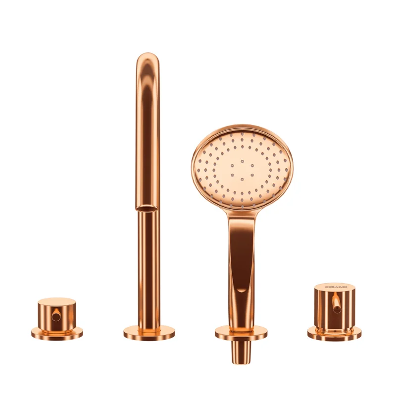 Смеситель на борт ванны Cezares LEAF-BVDM4-L-SS