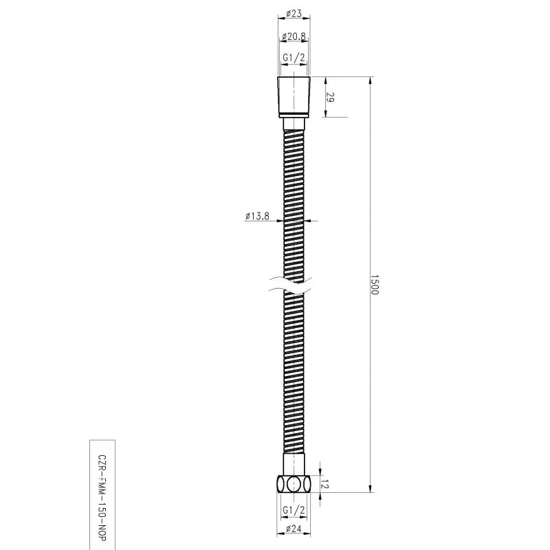Гибкий шланг Cezares CZR-FMM-150-01