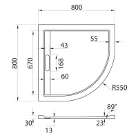 Поддон из искусственного мрамора CEZARES TRAY-AS-R-100-30-W