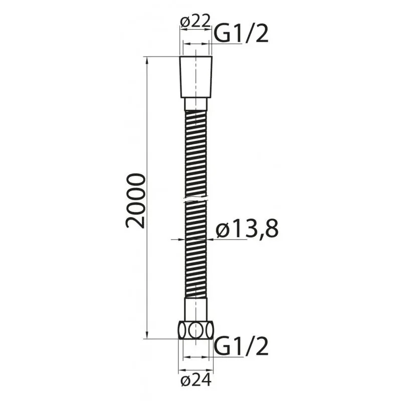 Душевой шланг Cezares CZR-U-FBV-200-01
