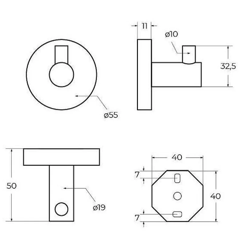 Крючок CEZARES RELAX-HK1-BORO