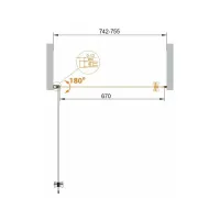 Душевая дверь CEZARES ECO-O-B-1-75-P-Cr
