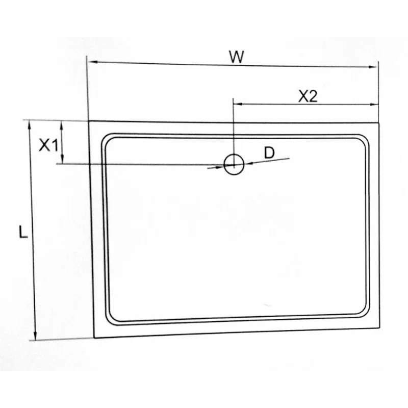 Душевой поддон из стеклокомпозита CEZARES TRAY-M-AH-140/90-35-W
