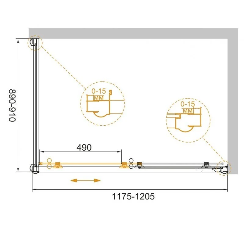 Душевой уголок Cezares GIUBILEO-AH-1-120/90-SCORREVOLE-CP-Cr