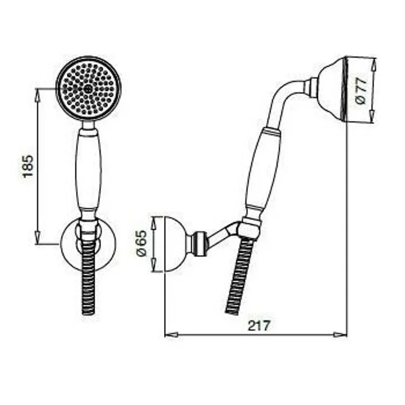 Ручной душ со шлангом и держателем Cezares CZR-KD-02-M