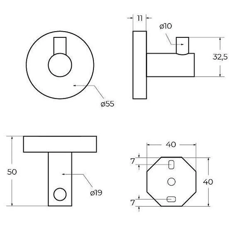 Крючок CEZARES RELAX-HK1-GM