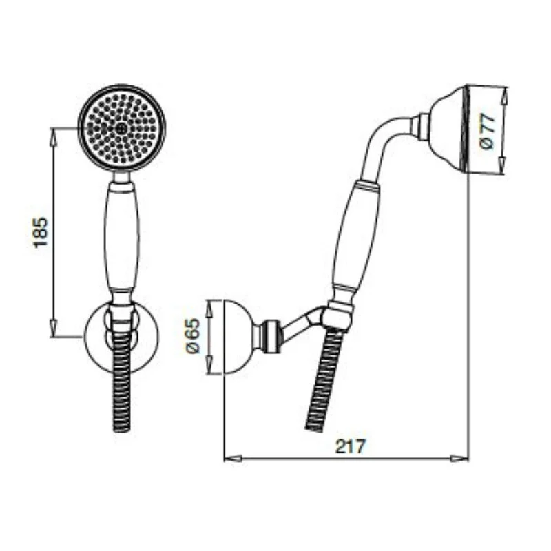 Душевой гарнитур Cezares Royal Palace CZR-KD-03/24-Bi Золото 24 карат