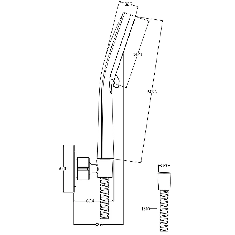 Душевой гарнитур Cersanit Ferro 64086 Хром
