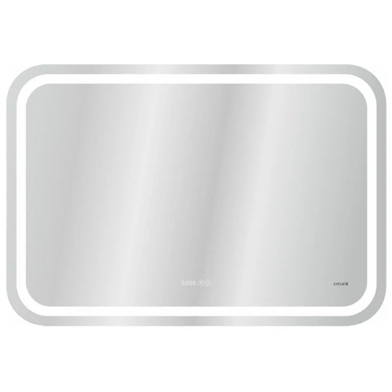 Зеркало Cersanit Led 050 Design Pro 80 KN-LU-LED050*80-p-Os с подсветкой с часами и подогревом Зеркало Cersanit Led 050 Design Pro 80 KN-LU-LED050*80-p-Os с подсветкой с часами и подогревом