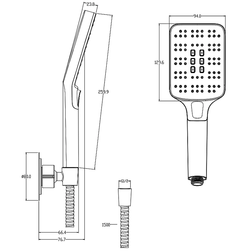 Душевой гарнитур Cersanit Ferro 64085 Хром