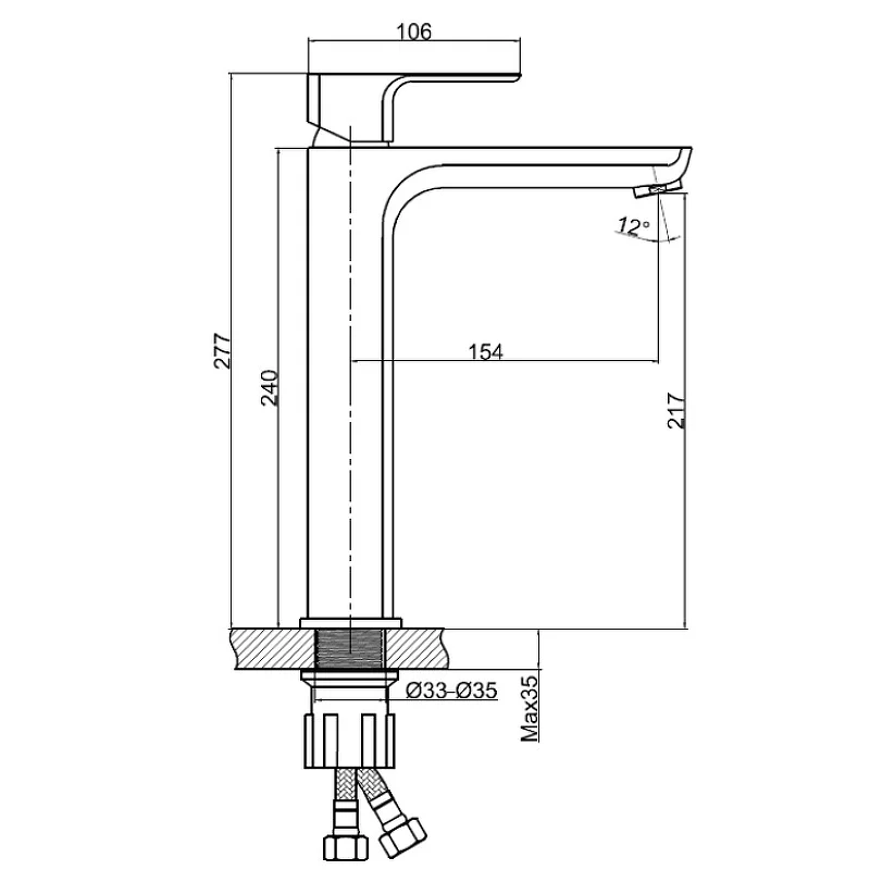 Смеситель для раковины Cersanit Geo 63043 Хром