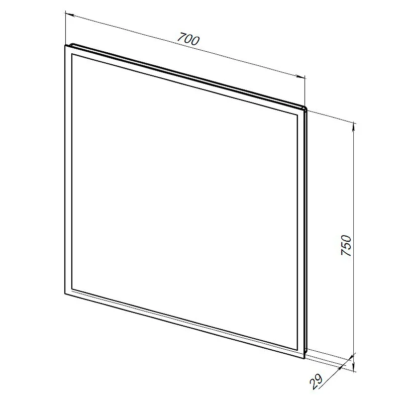 Зеркало Aquanet Оптима 70 белый матовый