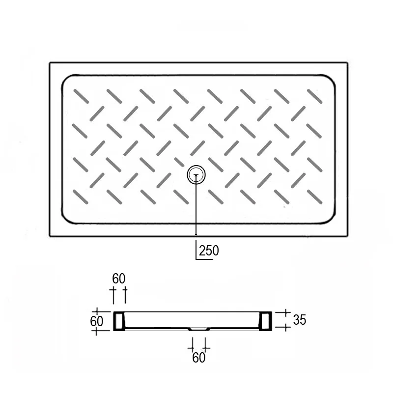 Душевой поддон RGW CR-097 72 x 90 см, прямоугольный, керамический, белый, 19170379-01
