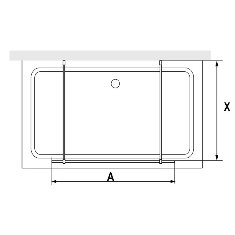 Душевая стенка RGW WA-016 Walk In, 100 см, стекло прозрачное, профиль хром, 35101610-11