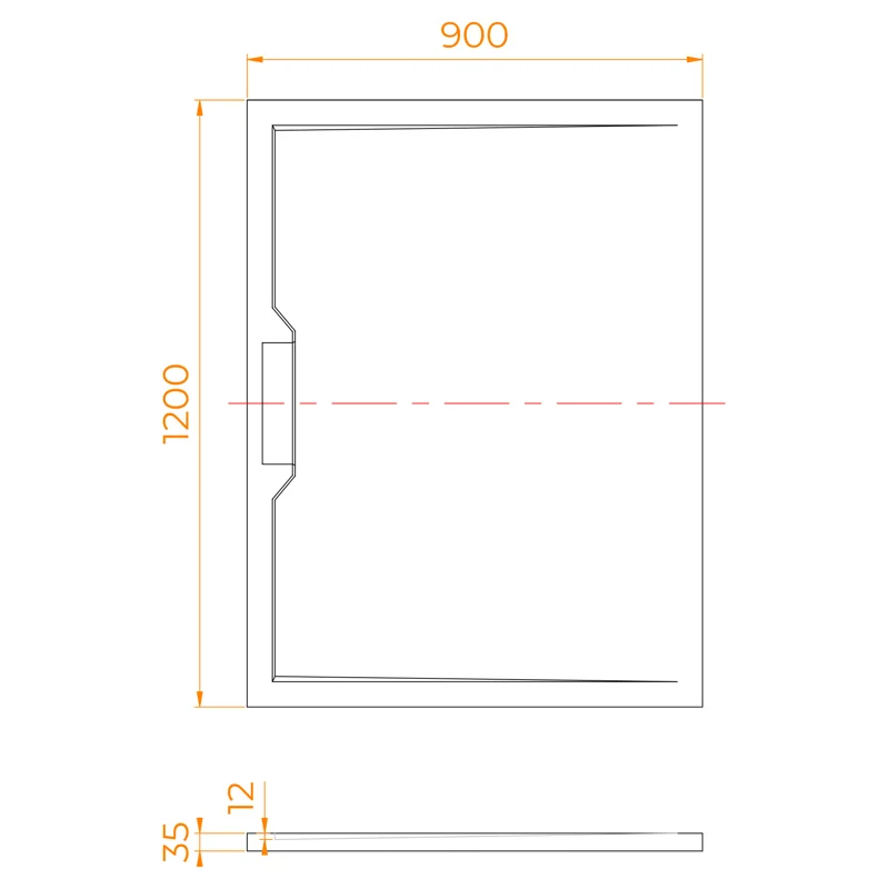Душевой поддон RGW STE MB, 90 x 120 см, прямоугольный, из искусственного камня, цвет белый мрамор, 52342912-15