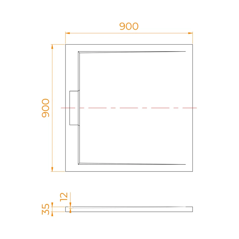 Душевой поддон RGW STL-W, 90 x 90 см, квадратный, из искусственного камня, цвет белый, 16211099-01
