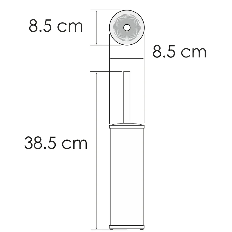 Ершик для унитаза WasserKRAFT K-1027BG, напольный, золото матовое