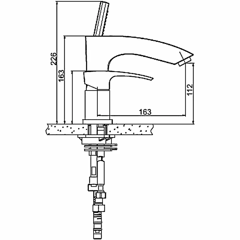 Смеситель на борт ванны Gappo G07 G1107 Хром