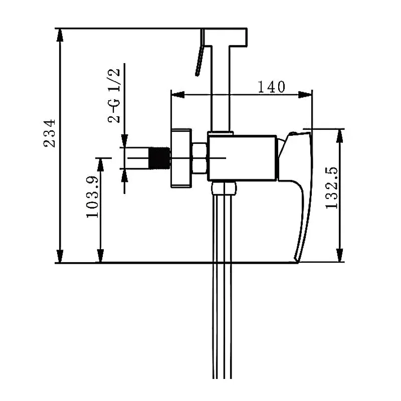 Гигиенический душ со смесителем Gappo G07 G2007-8 Белый Хром