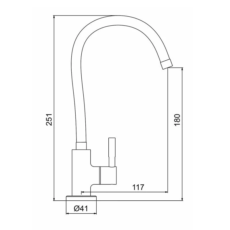 Смеситель моно для кухни с гибким изливом с подключением фильтра питьевой воды Gappo G1052-95