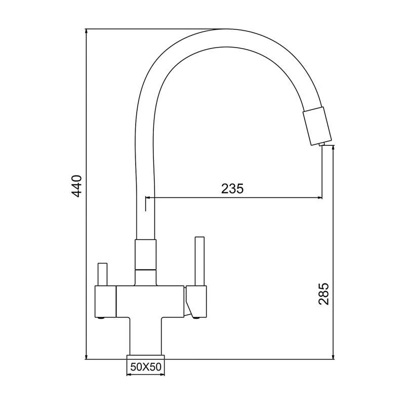 Смеситель для кухни с гибким изливом Gappo G4395-39