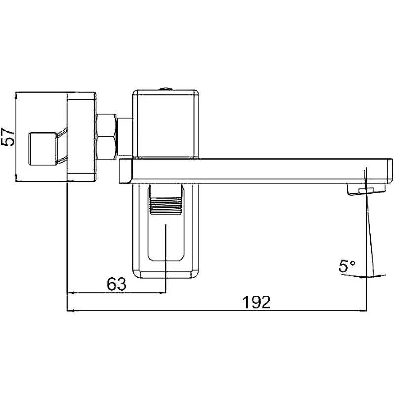 Смеситель для ванны Gappo G17-9 G3217-9 Оружейная сталь