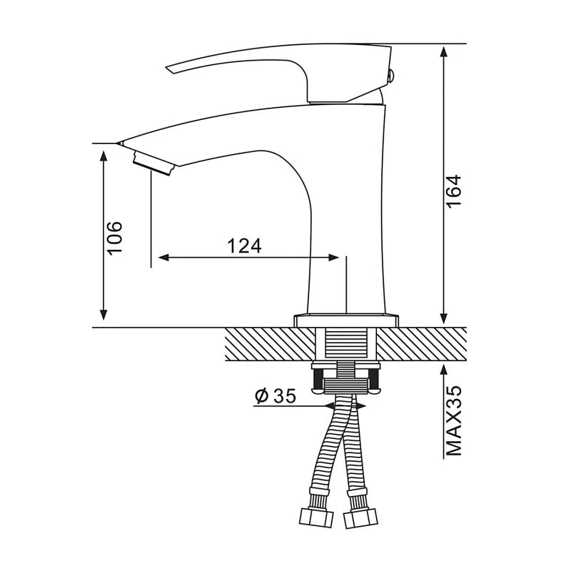 Смеситель для раковины Gappo G1007-91