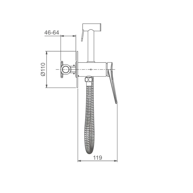 Смеситель с гигиеническим душем Gappo G10-9 G7210-9