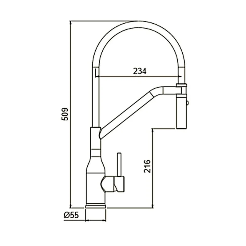 Смеситель для кухни с гибким изливом Gappo G4098-15