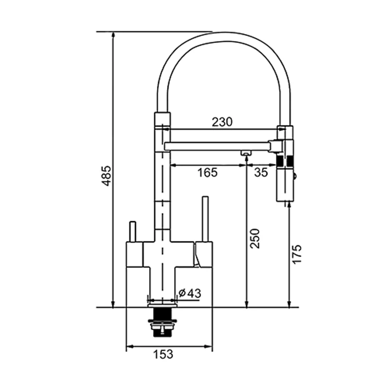 Смеситель для кухни с гибким изливом Gappo G4397-89