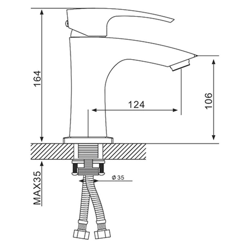 Смеситель для раковины Gappo G1007-66